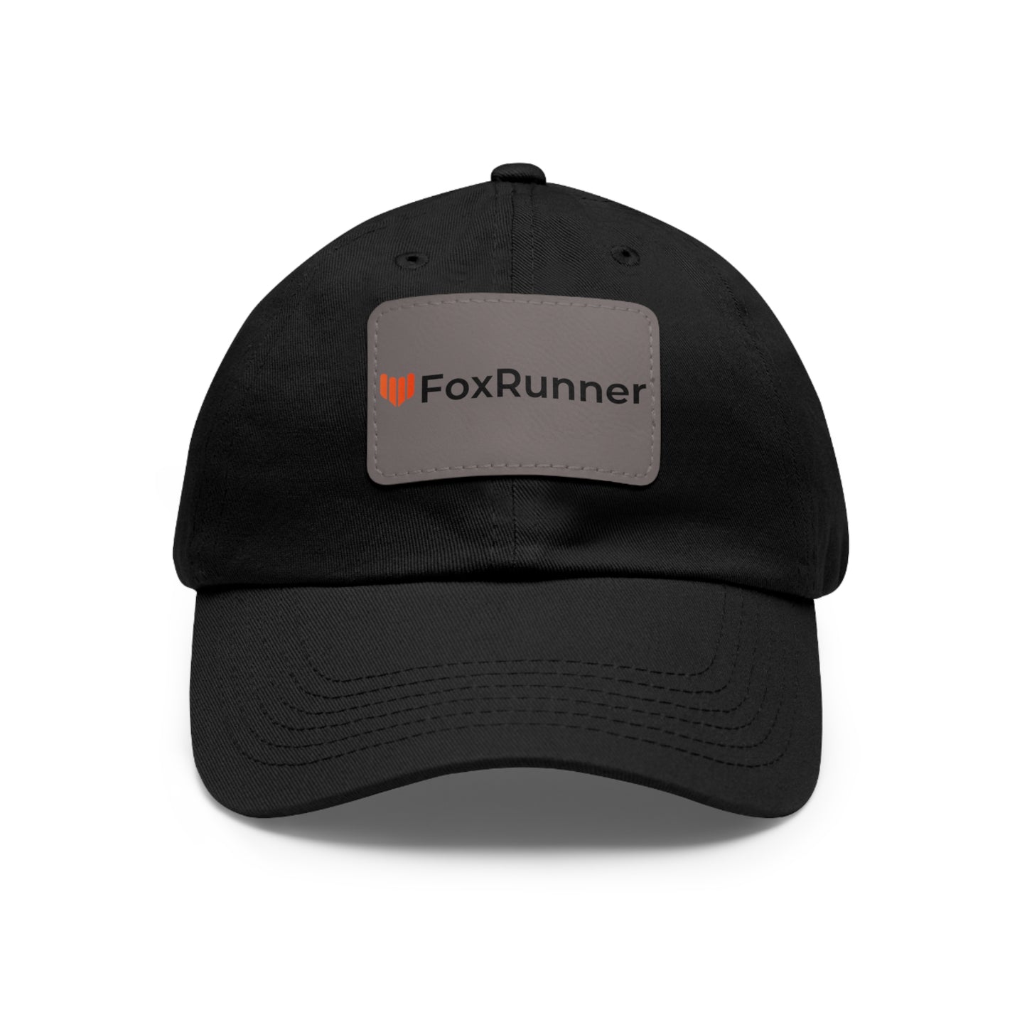 FoxRunner Leather Patch Hat — Casual Adjustable Baseball Cap