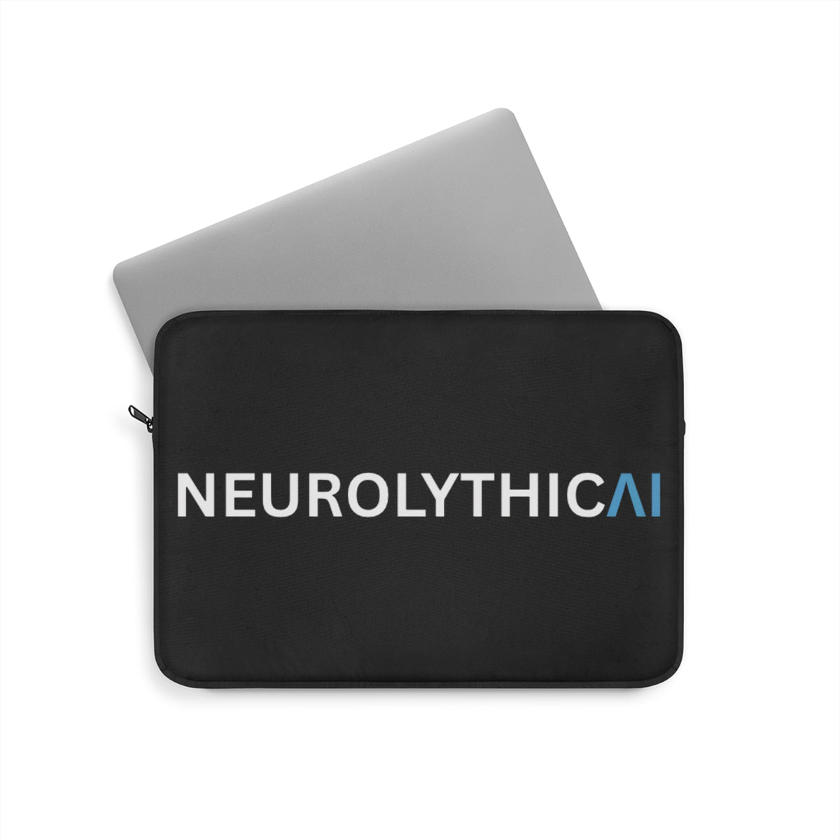 NeurolythicAI Black Laptop Sleeve – Tech Logo Case