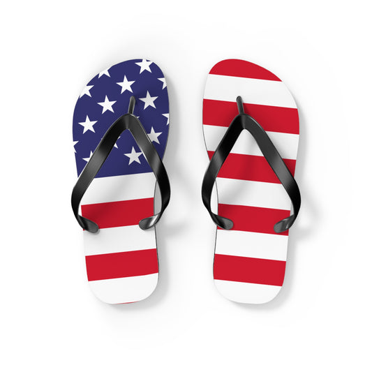 Patriotic Flip Flops | USA Flag Sandals | Fourth of July Footwear, Summer Beach Shoes, Independence Day Gift, Travel Slippers