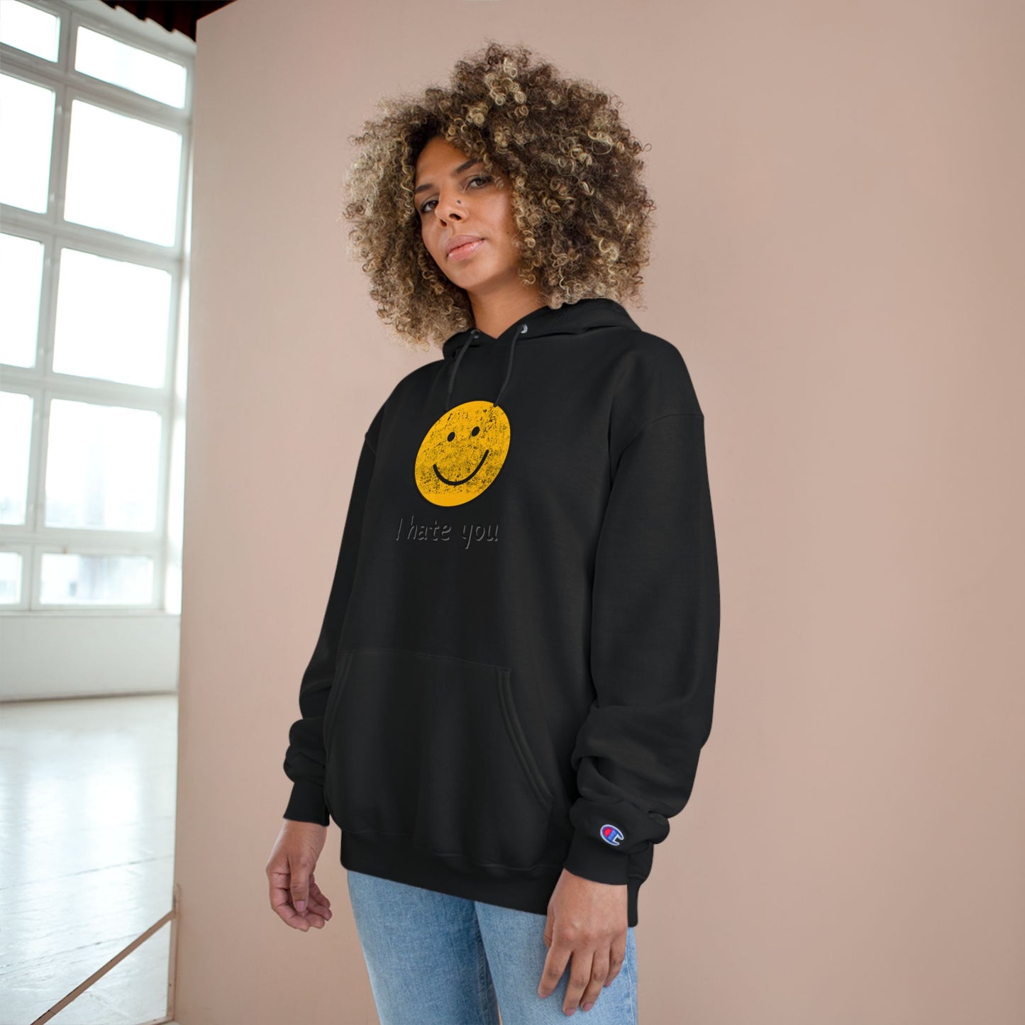 Harry Styles - SNL - I Hate You Smiley Hoodie - Champion Brand