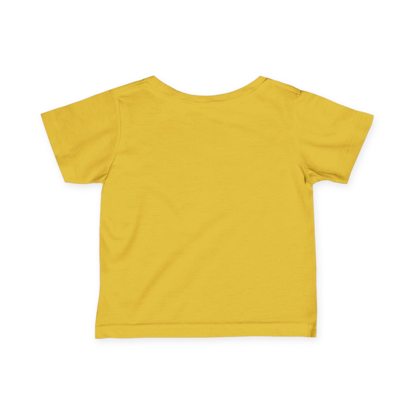 Mustard yellow 'Mountain Biker in training' infant tee - back view