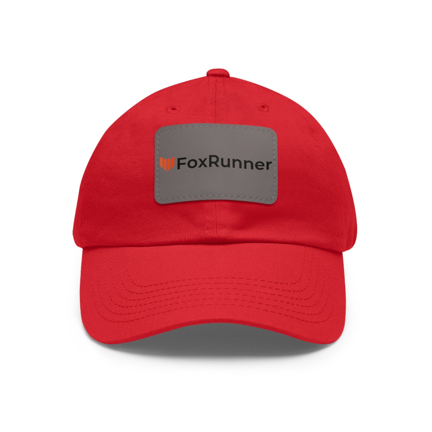 FoxRunner Leather Patch Hat — Casual Adjustable Baseball Cap