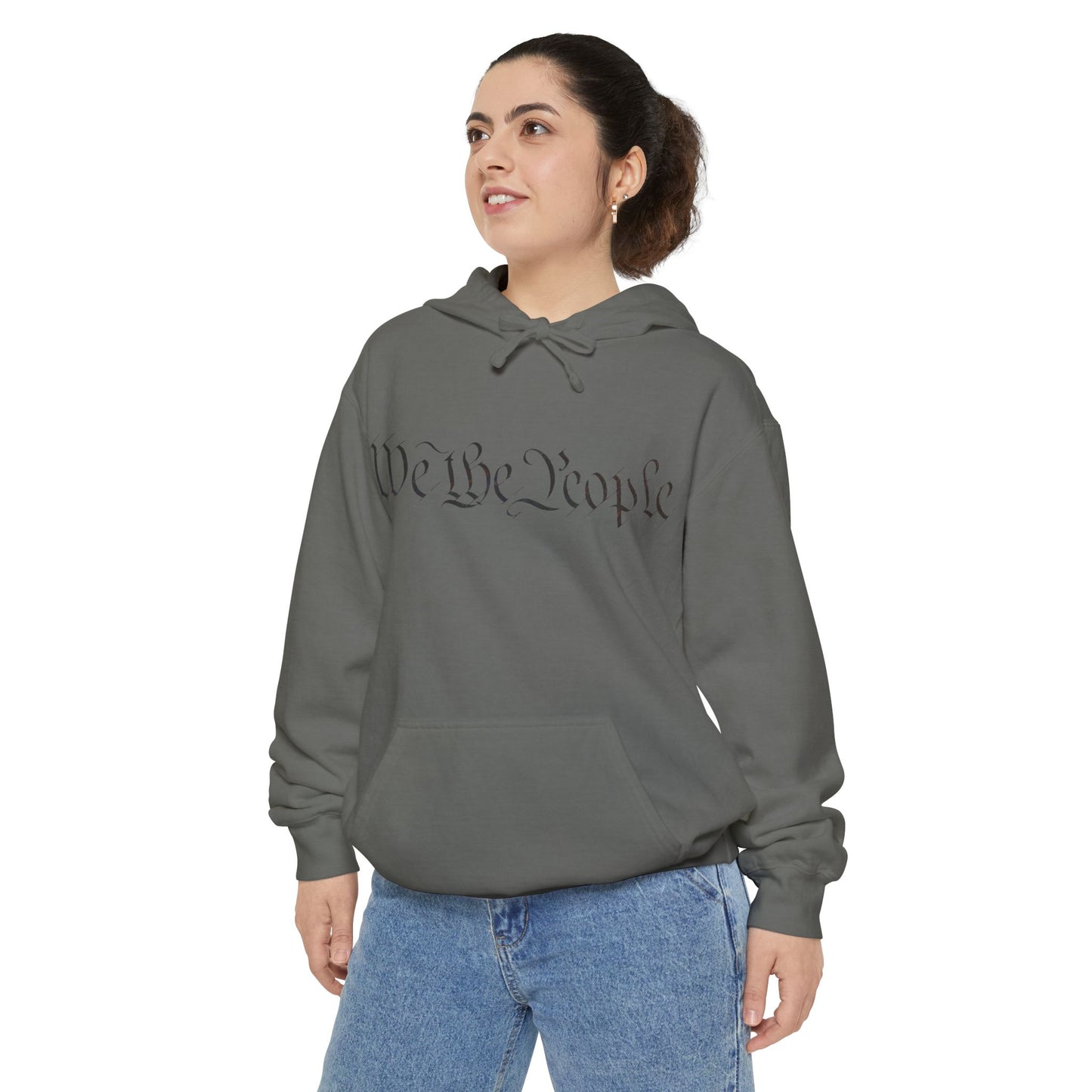 We the People - Easter-egg QR Code Trump Dance - Unisex Garment-Dyed Hoodie, Casual Wear, Gift for Freedom Lovers, Cozy Sweatshirt, Everyday Comfort