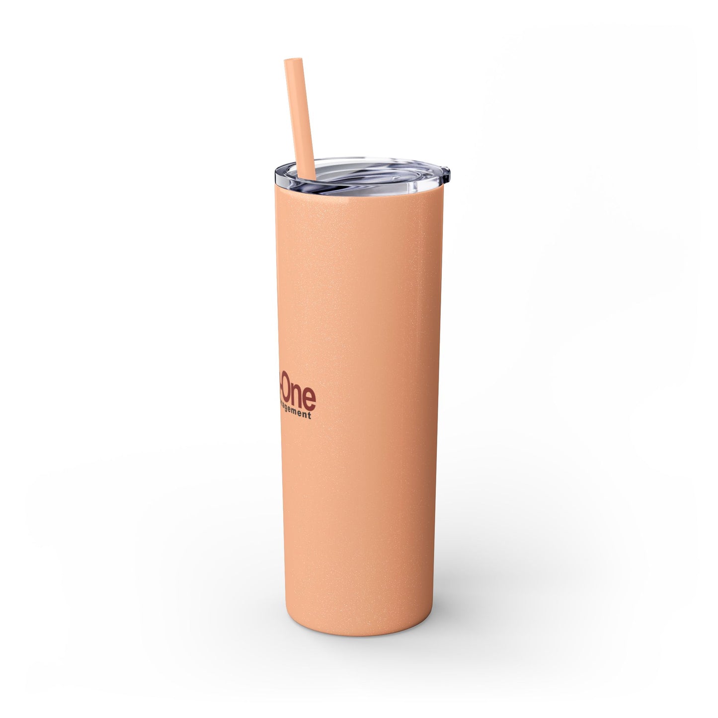Skinny 20oz Tumbler with Straw — All-In-One Community Management Logo One sided