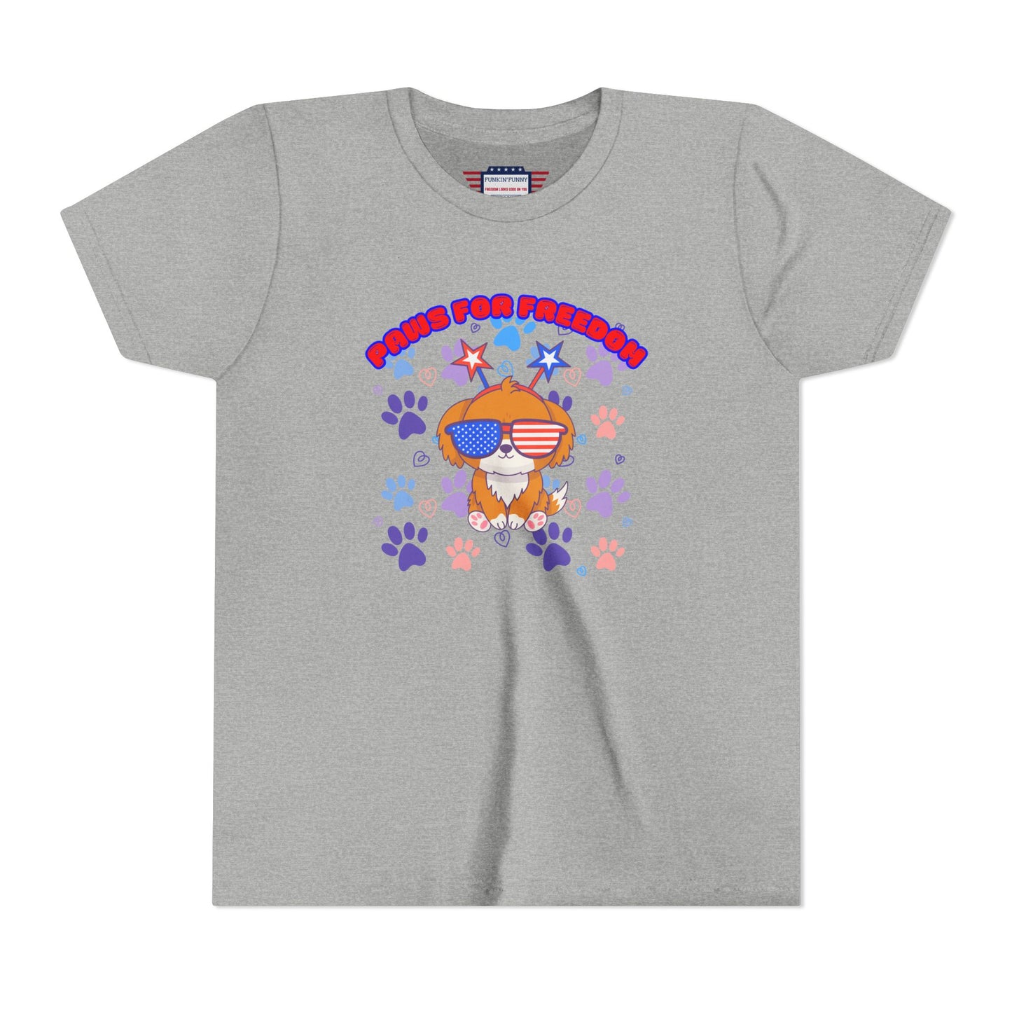 Youth - 'Paws for Freedom' Unisex Classic Tee - Celebrate Pets & Patriotism