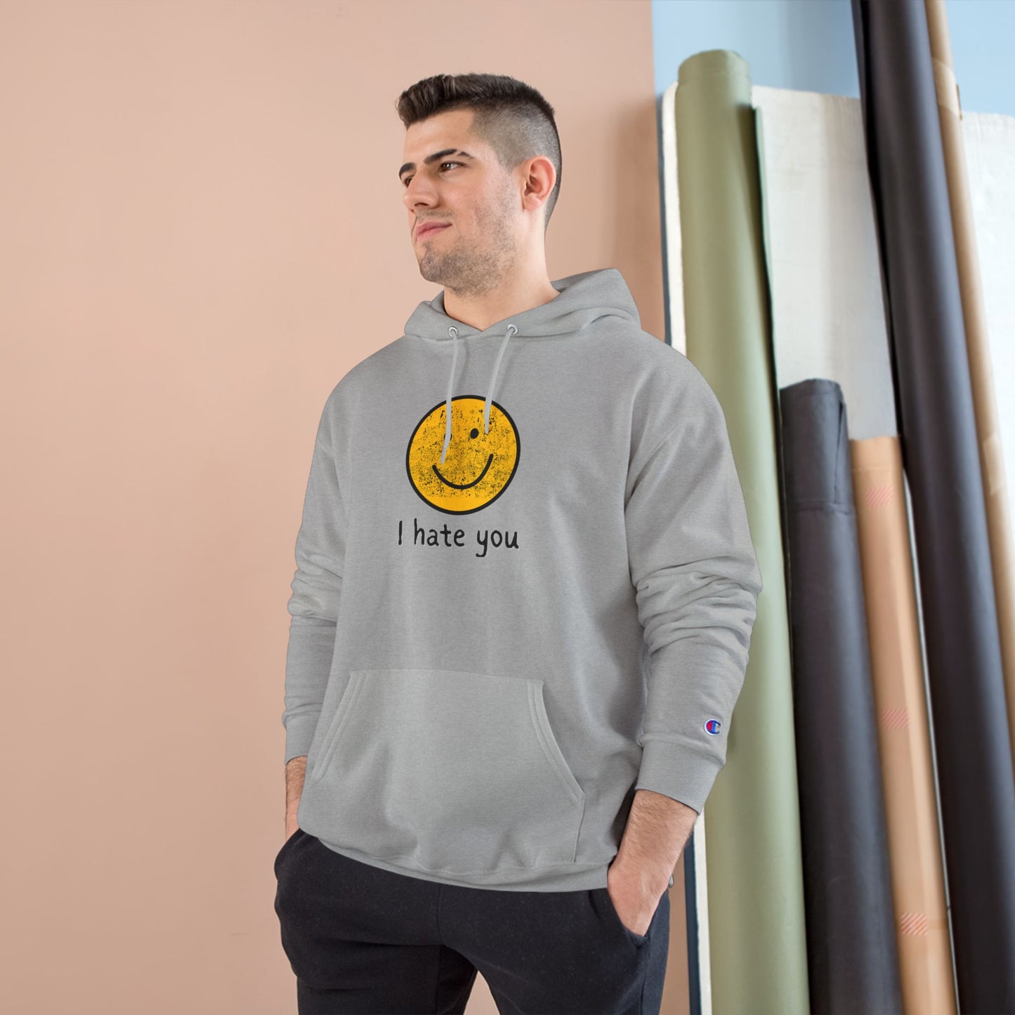 Harry Styles - SNL - I Hate You Smiley Hoodie - Champion Brand