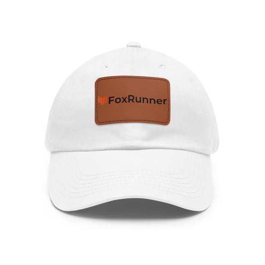 FoxRunner Leather Patch Hat — Casual Adjustable Baseball Cap