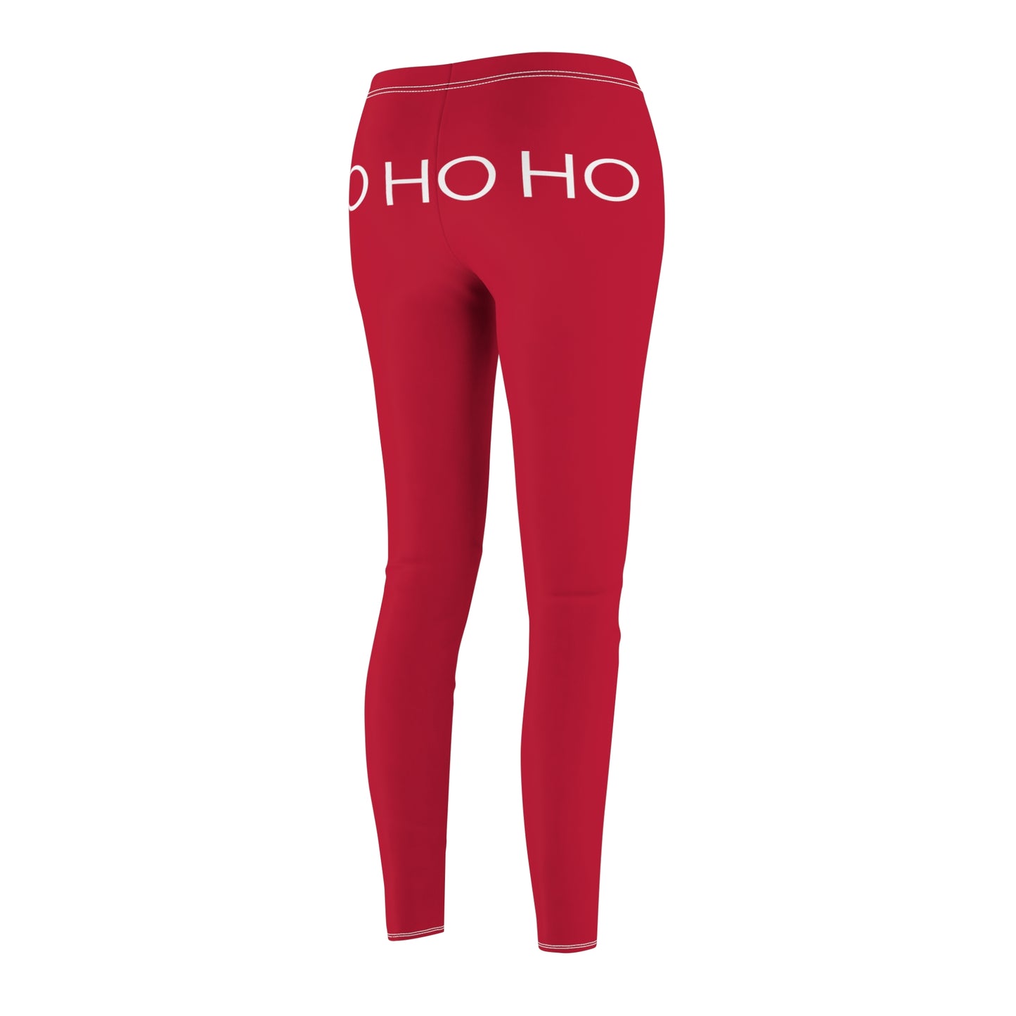 Ho Ho Ho Red Holiday Leggings — Women's Festive Christmas Yoga Tights