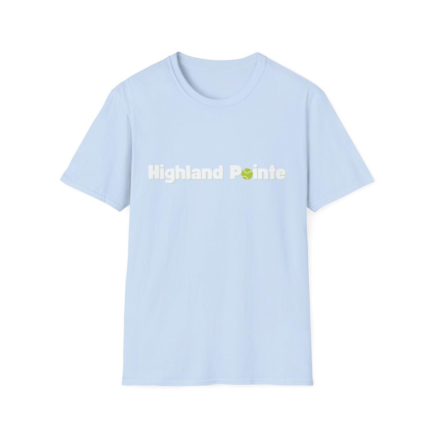 T-Shirt — Minimal 'Highland Smile' Logo Tee (Small Green Emblem)