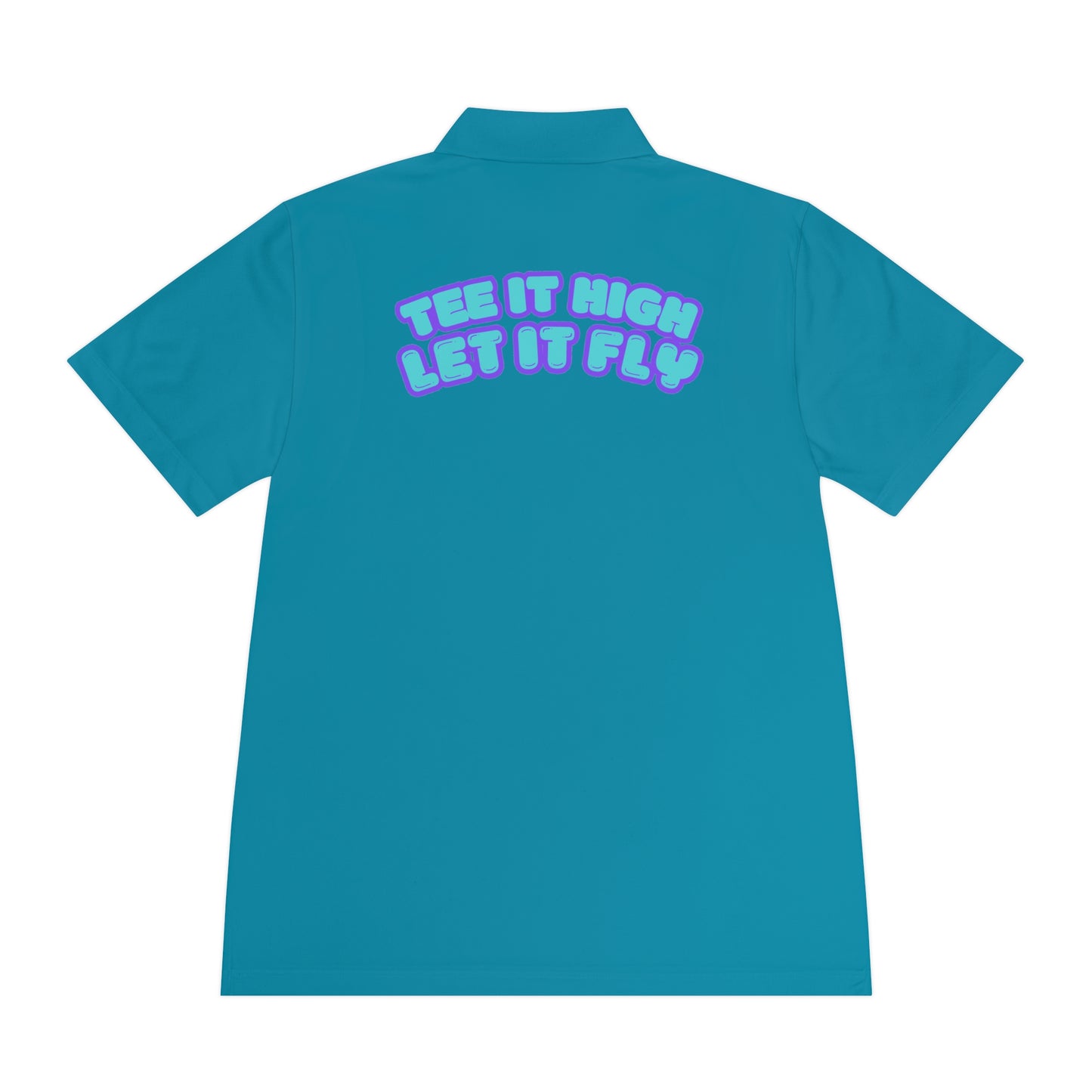 Tee-bone - Golf Polo Shirt with 'Tee It High, Let It Fly' Design