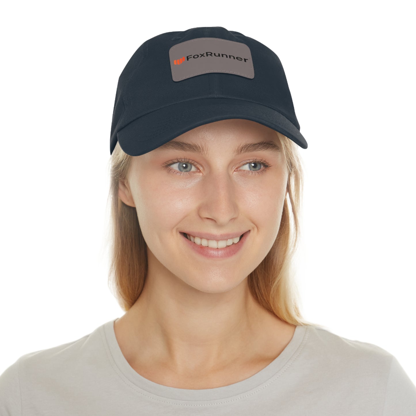 FoxRunner Leather Patch Hat — Casual Adjustable Baseball Cap
