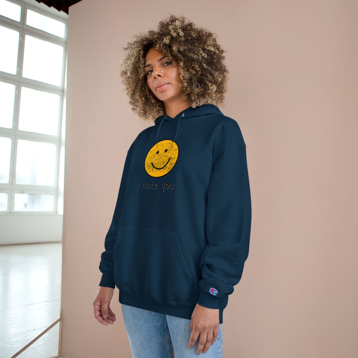 Harry Styles - SNL - I Hate You Smiley Hoodie - Champion Brand