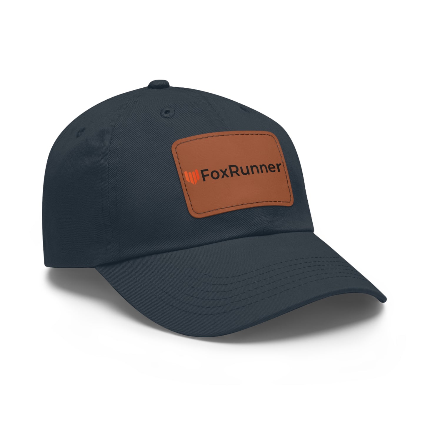 FoxRunner Leather Patch Hat — Casual Adjustable Baseball Cap