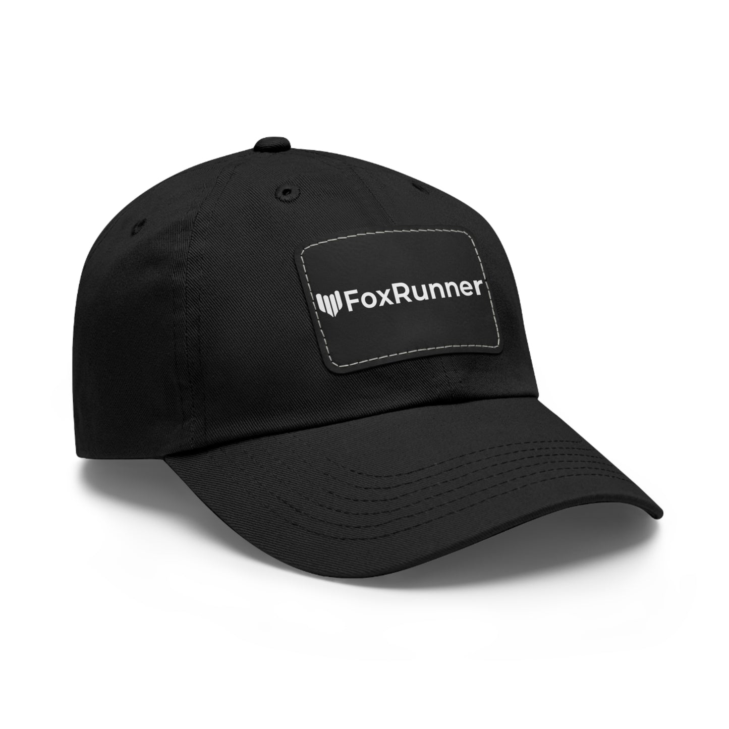 FoxRunner Leather Patch Hat — Casual Adjustable Baseball Cap