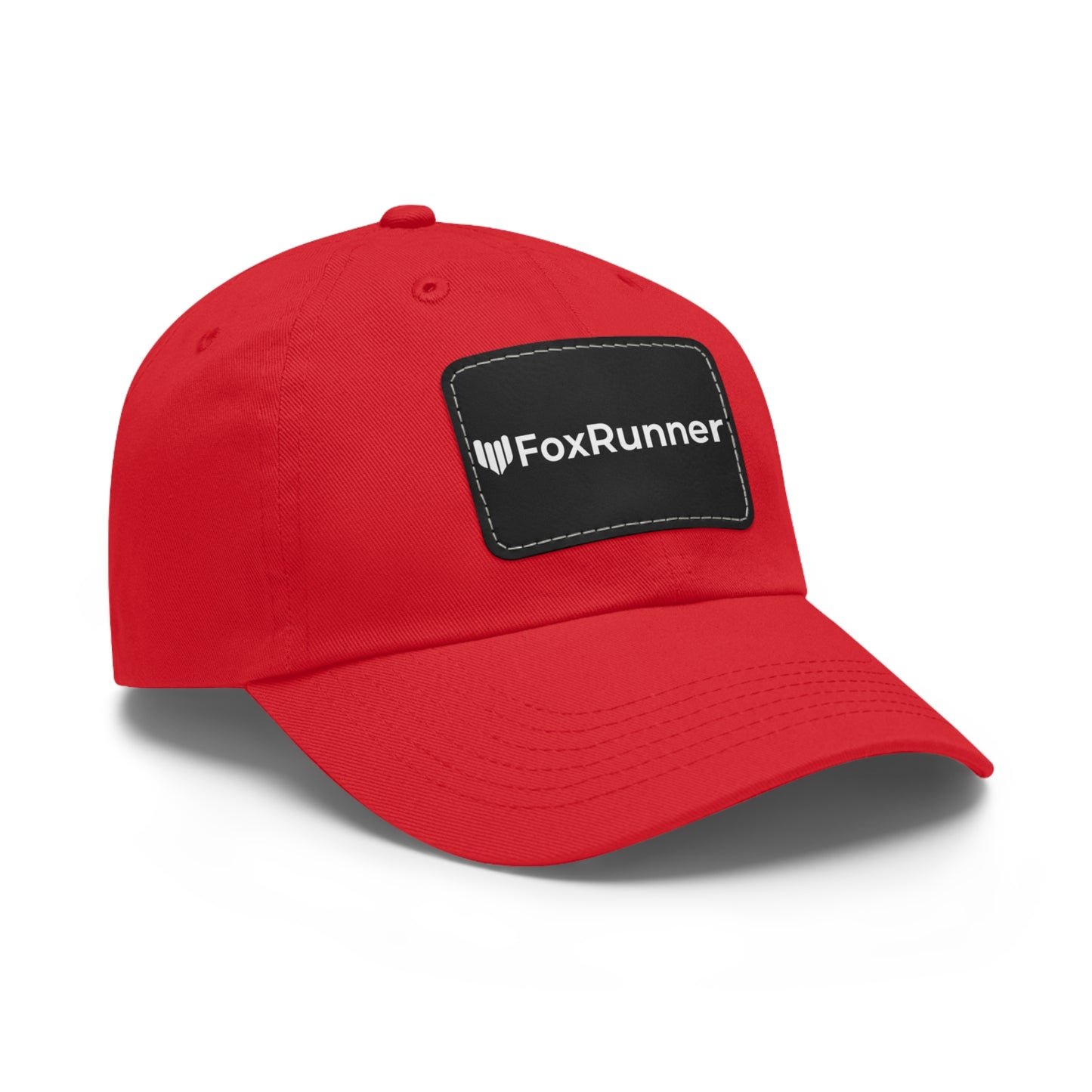 FoxRunner Leather Patch Hat — Casual Adjustable Baseball Cap