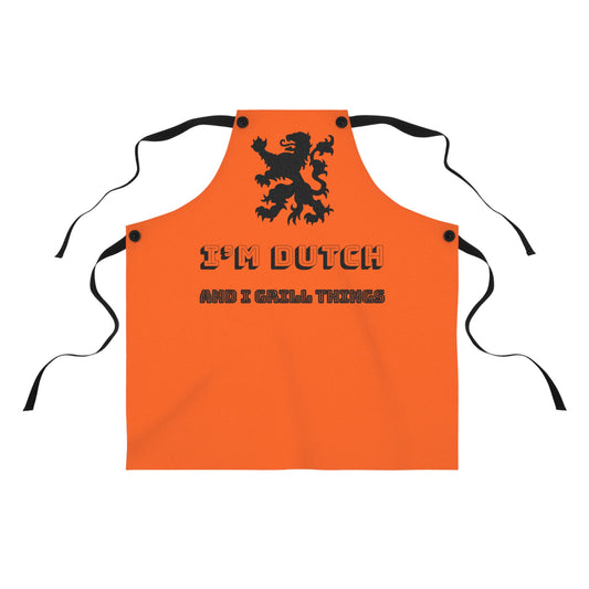 I'm Dutch and I Grill Things Apron - Celebrate Heritage with Flair, Gift for Cooks and Food Lovers, Perfect for Parties, BBQs, Birthdays, Holidays