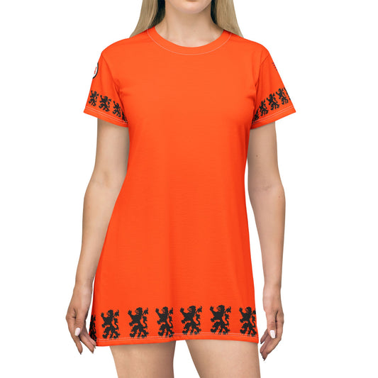 Dutch T-Shirt Dress, voor Voetbal, Koningsdag en meer, Casual Dress, Summer Wear, Festival Outfit, Everyday Style
