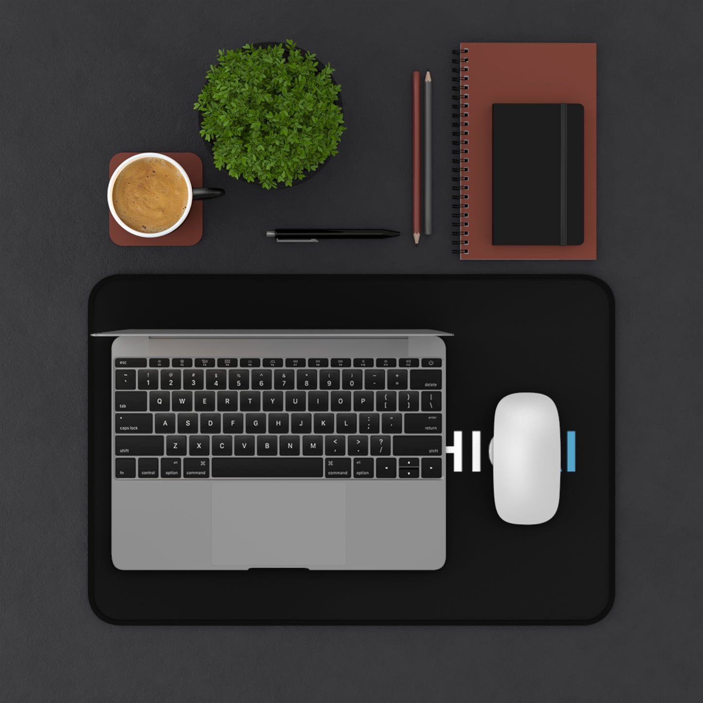 Neurolythic AI Desk Mat — Sleek Black Tech Mouse Pad