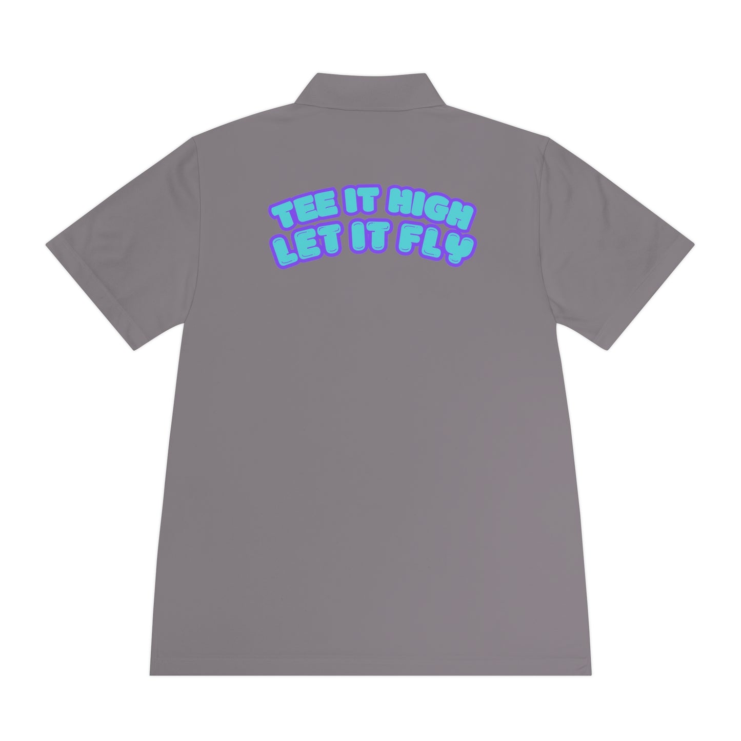 Tee-bone - Golf Polo Shirt with 'Tee It High, Let It Fly' Design