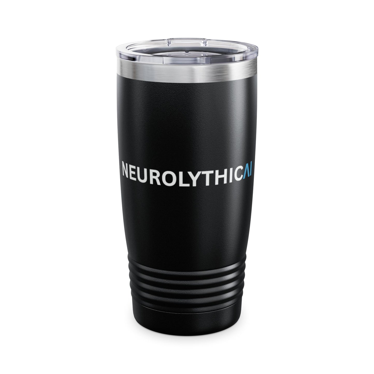 NeurolythicAI 20oz Insulated Tumbler – Black Stainless Travel Cup