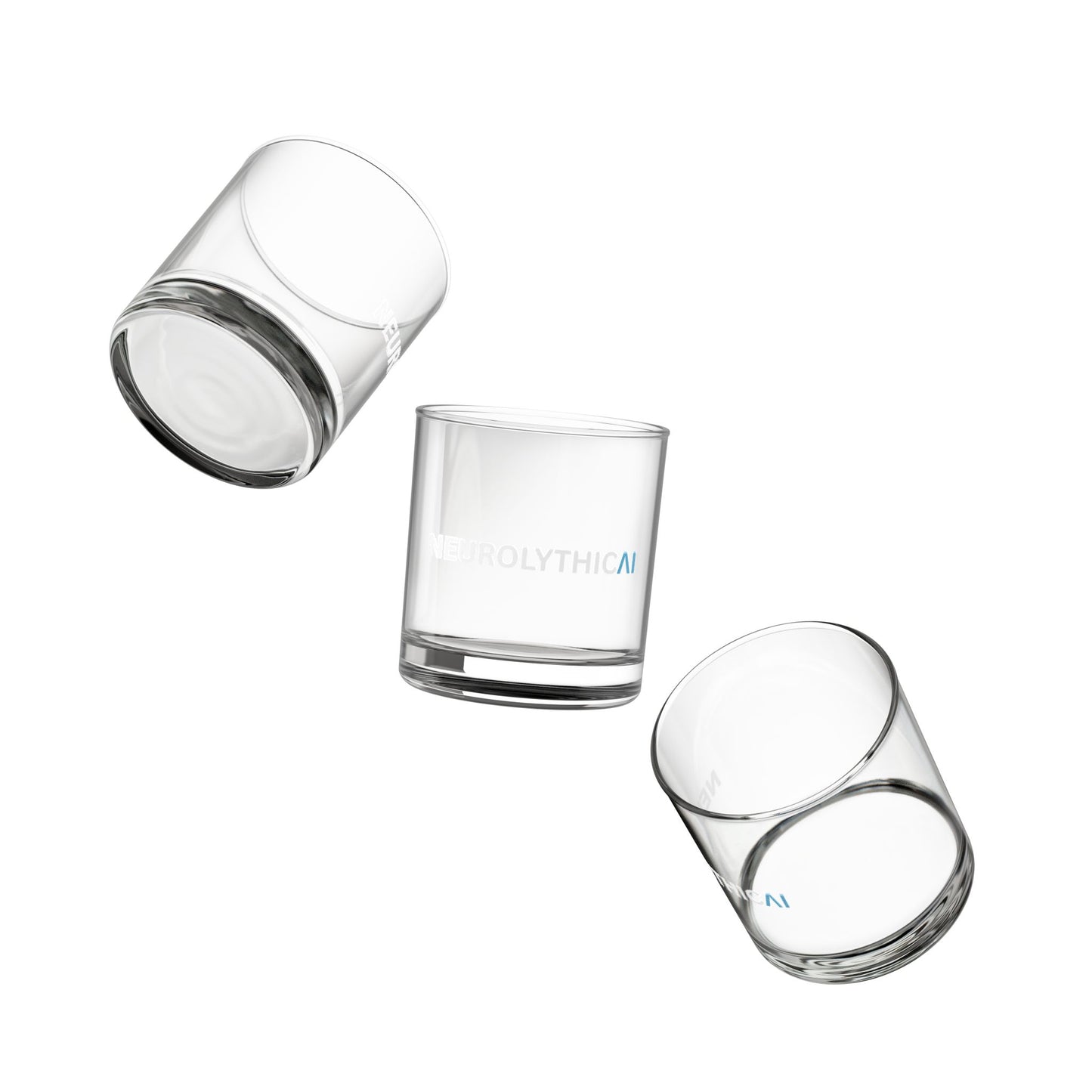 NeurolythicAI 10oz Rocks Glass — Clear Whiskey Tumbler