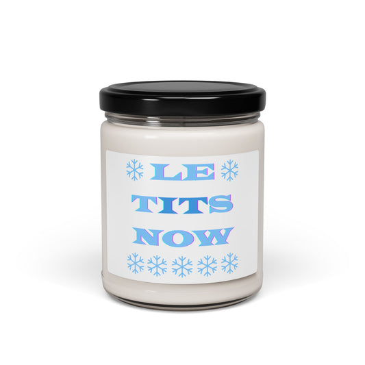 'LETitSNOW' , Funny Gift, Relaxing Home Decor, Unique Candles, Holiday Celebration