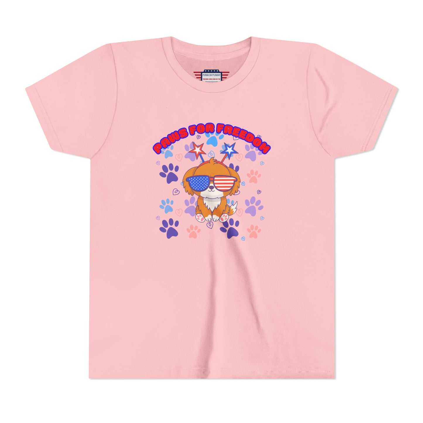 Youth - 'Paws for Freedom' Unisex Classic Tee - Celebrate Pets & Patriotism