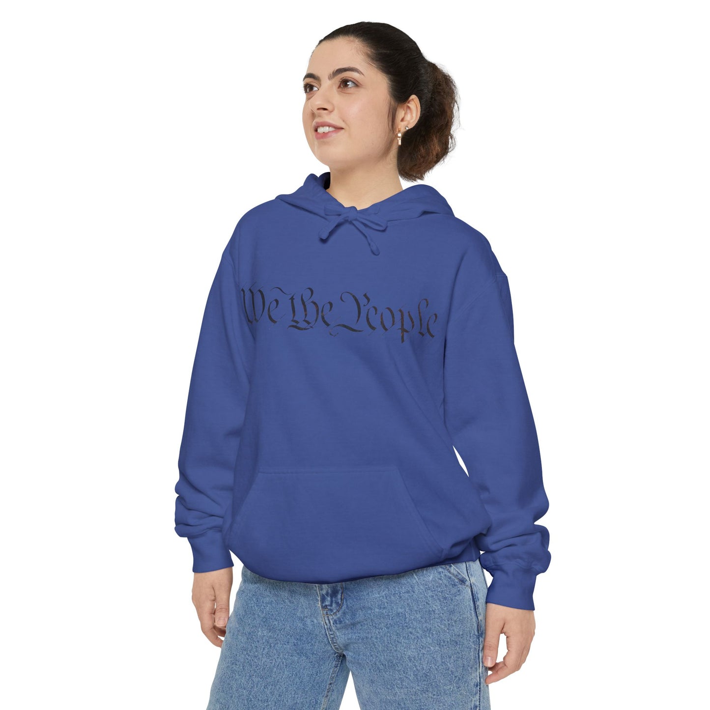 We the People - Easter-egg QR Code Trump Dance - Unisex Garment-Dyed Hoodie, Casual Wear, Gift for Freedom Lovers, Cozy Sweatshirt, Everyday Comfort