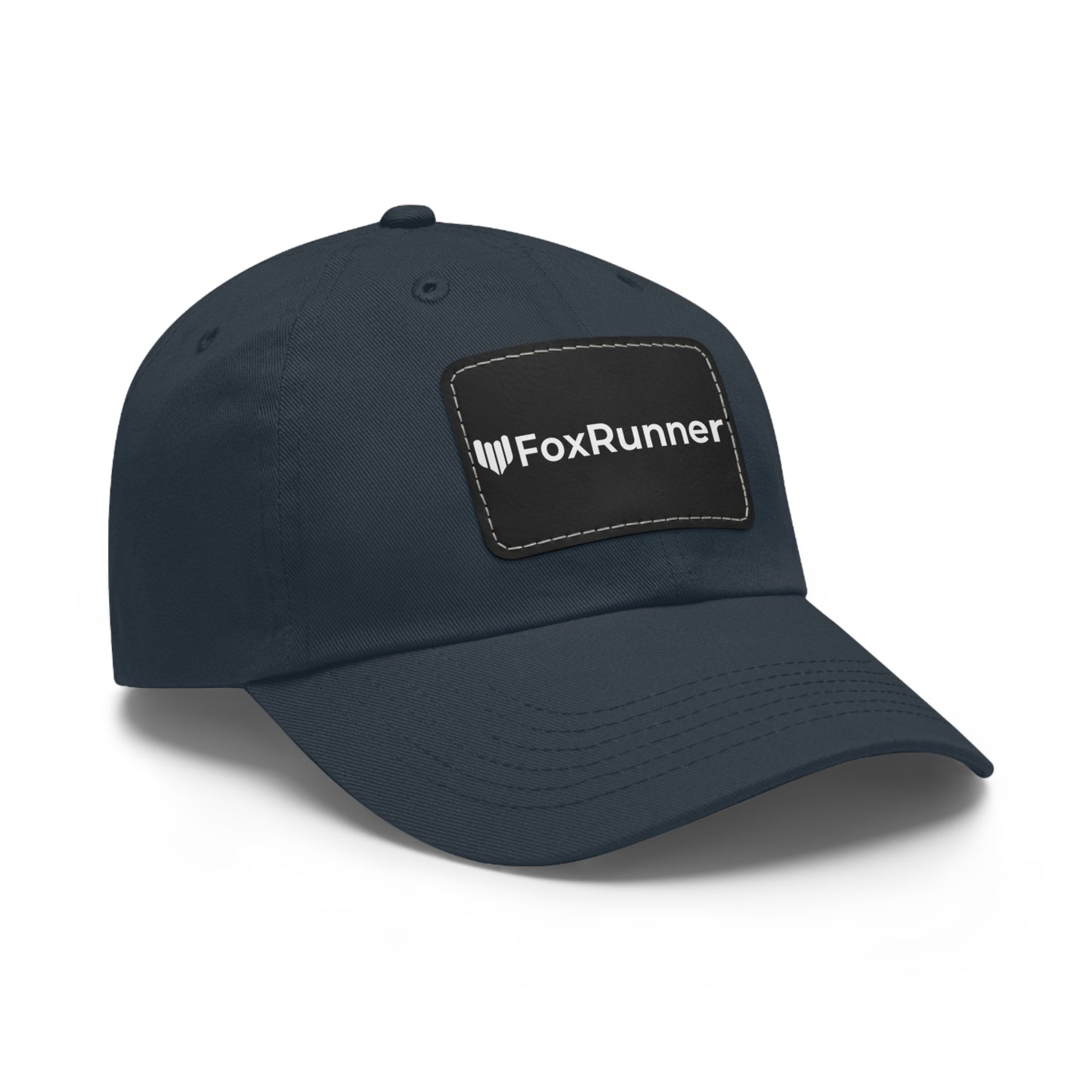 FoxRunner Leather Patch Hat — Casual Adjustable Baseball Cap