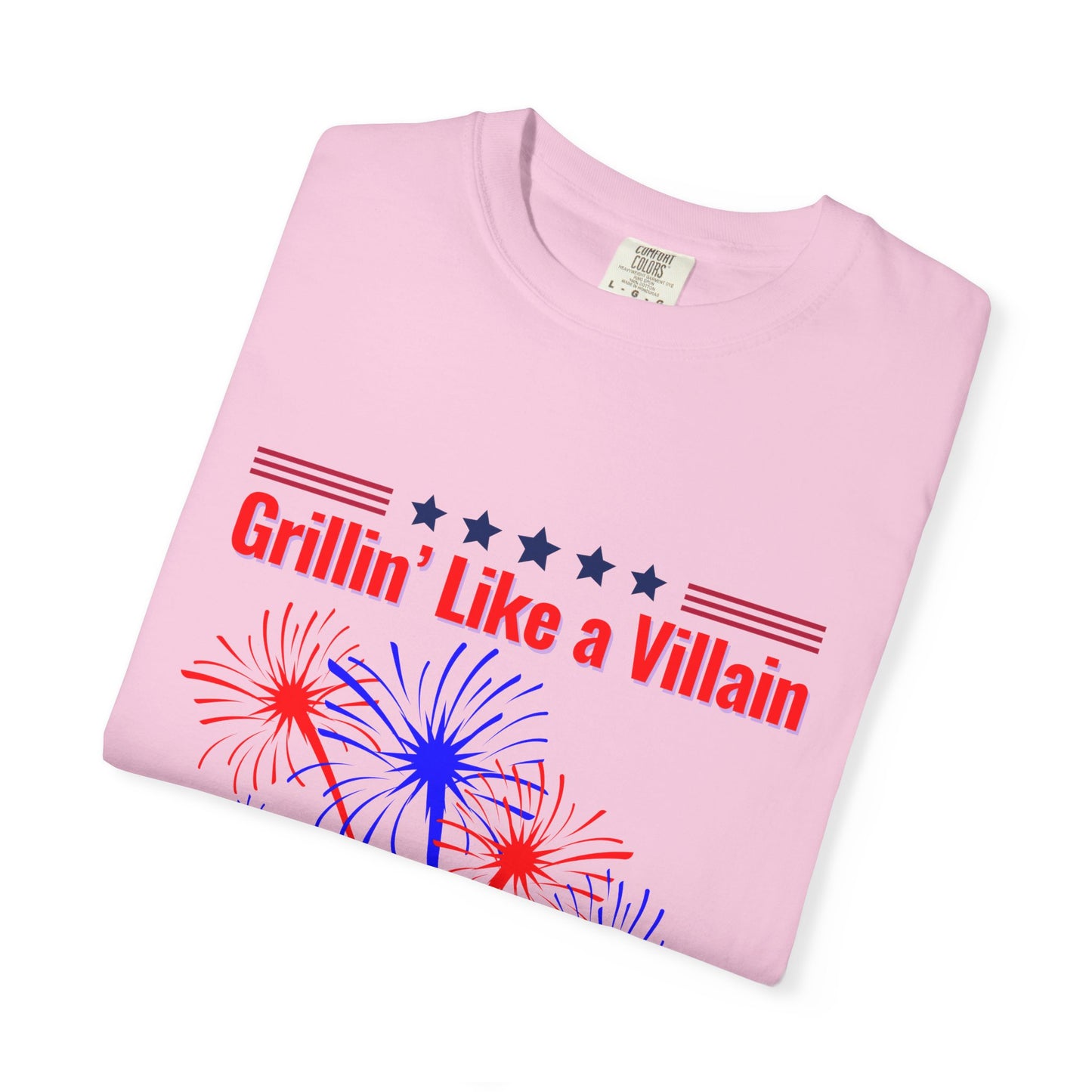 Grillin' Like a Villain Unisex T-Shirt | Patriotic BBQ Tee with Eagle Design