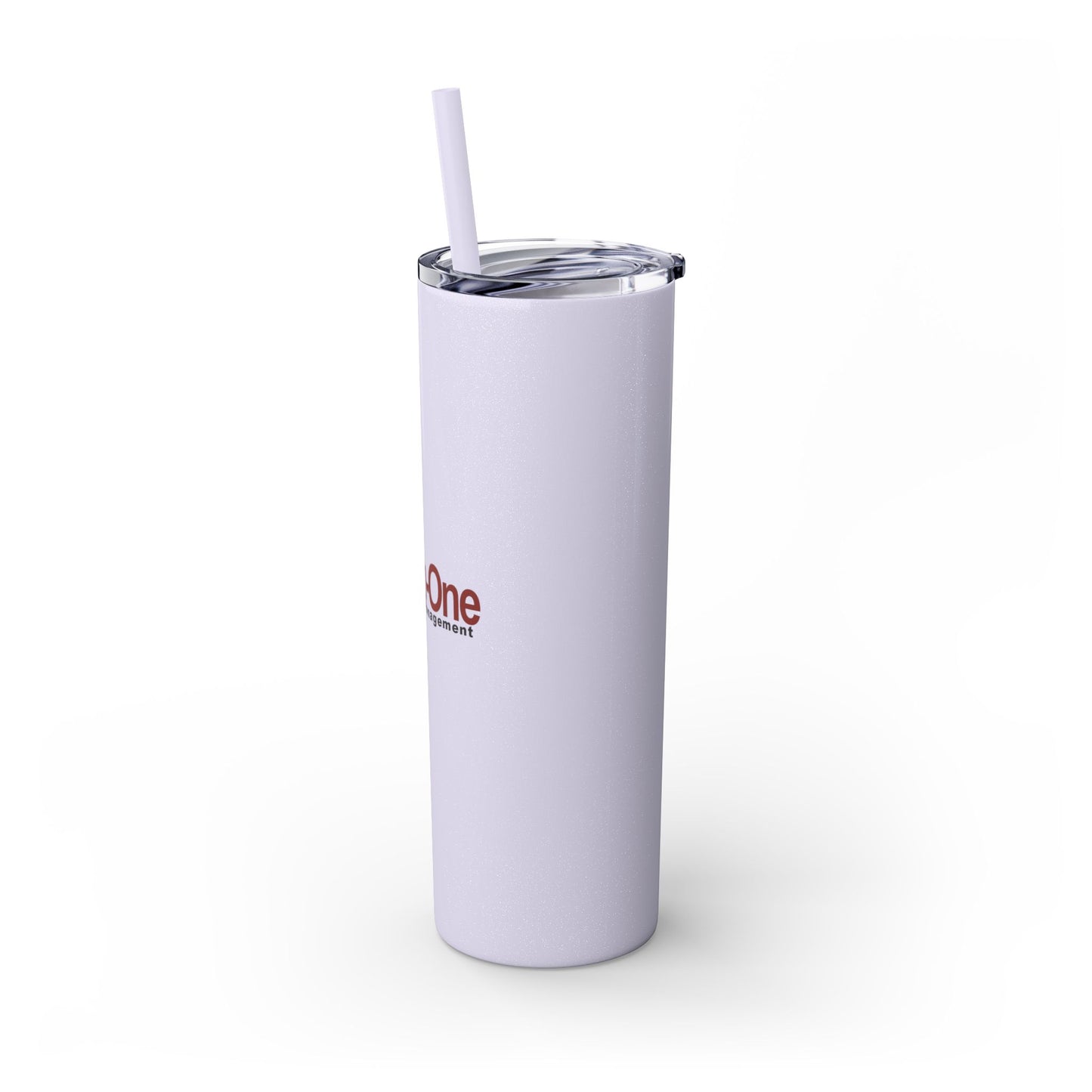 Skinny 20oz Tumbler with Straw — All-In-One Community Management Logo One sided