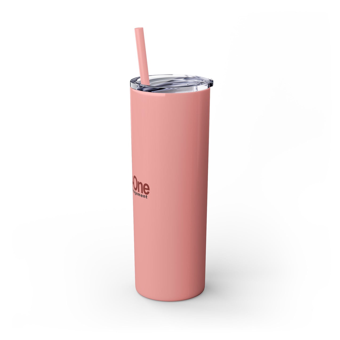 Skinny 20oz Tumbler with Straw — All-In-One Community Management Logo One sided