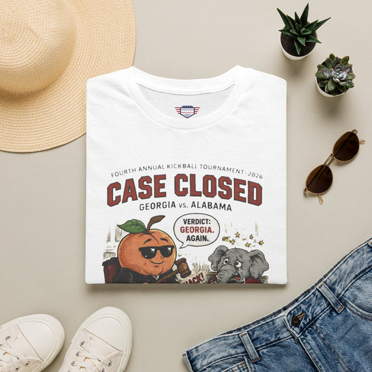 Case Closed Georgia vs Alabama Tee — "Verdict: Georgia, Again" College Football Shirt