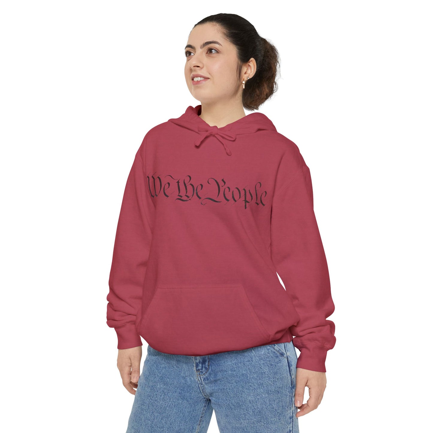 We the People - Easter-egg QR Code Trump Dance - Unisex Garment-Dyed Hoodie, Casual Wear, Gift for Freedom Lovers, Cozy Sweatshirt, Everyday Comfort