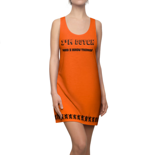 I’m Dutch and I know things - Racerback Dress, Voetbal, Koningdag of Festival Dress, Summer Dress, Casual Wear, Vacation Outfit, Holiday Apparel