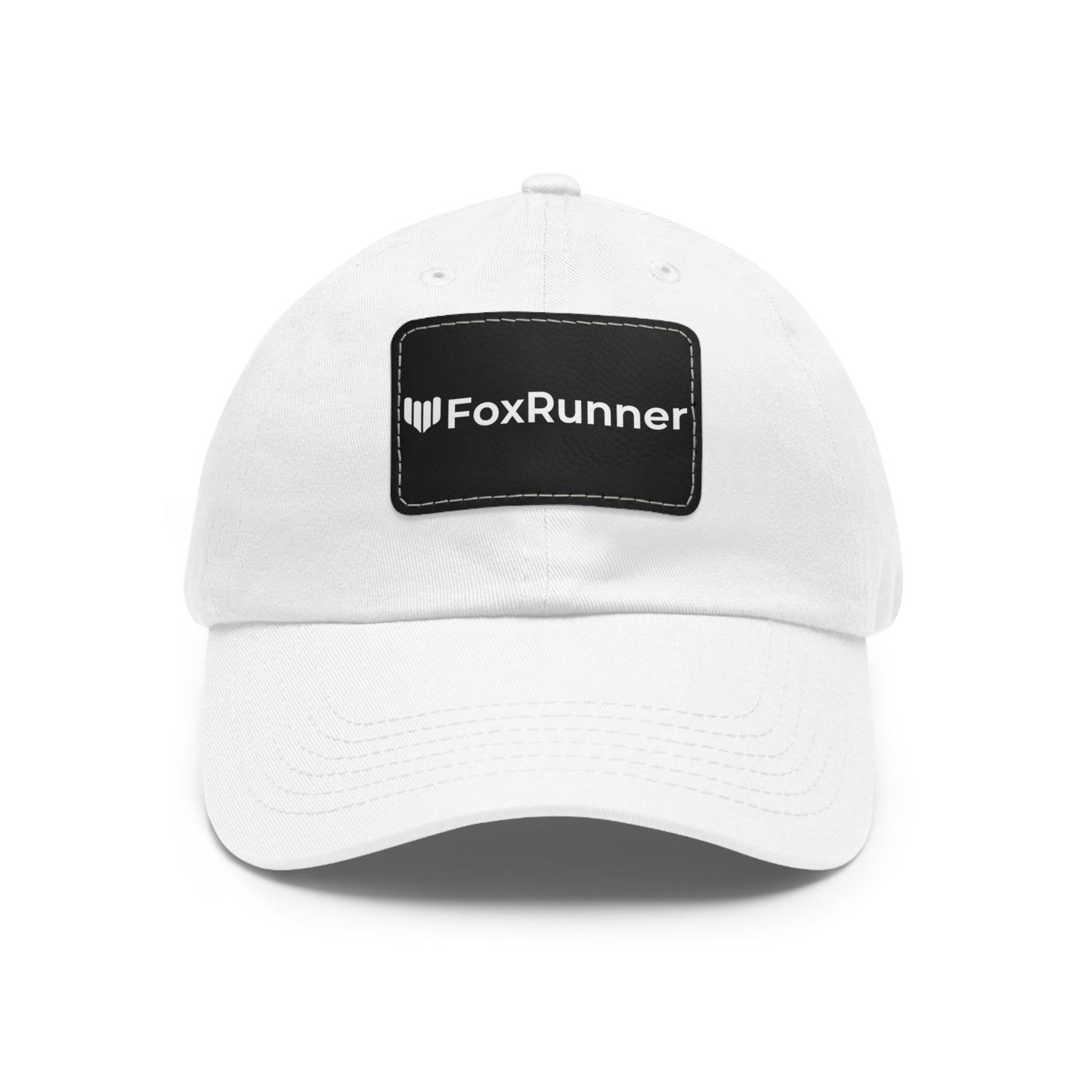 FoxRunner Leather Patch Hat — Casual Adjustable Baseball Cap