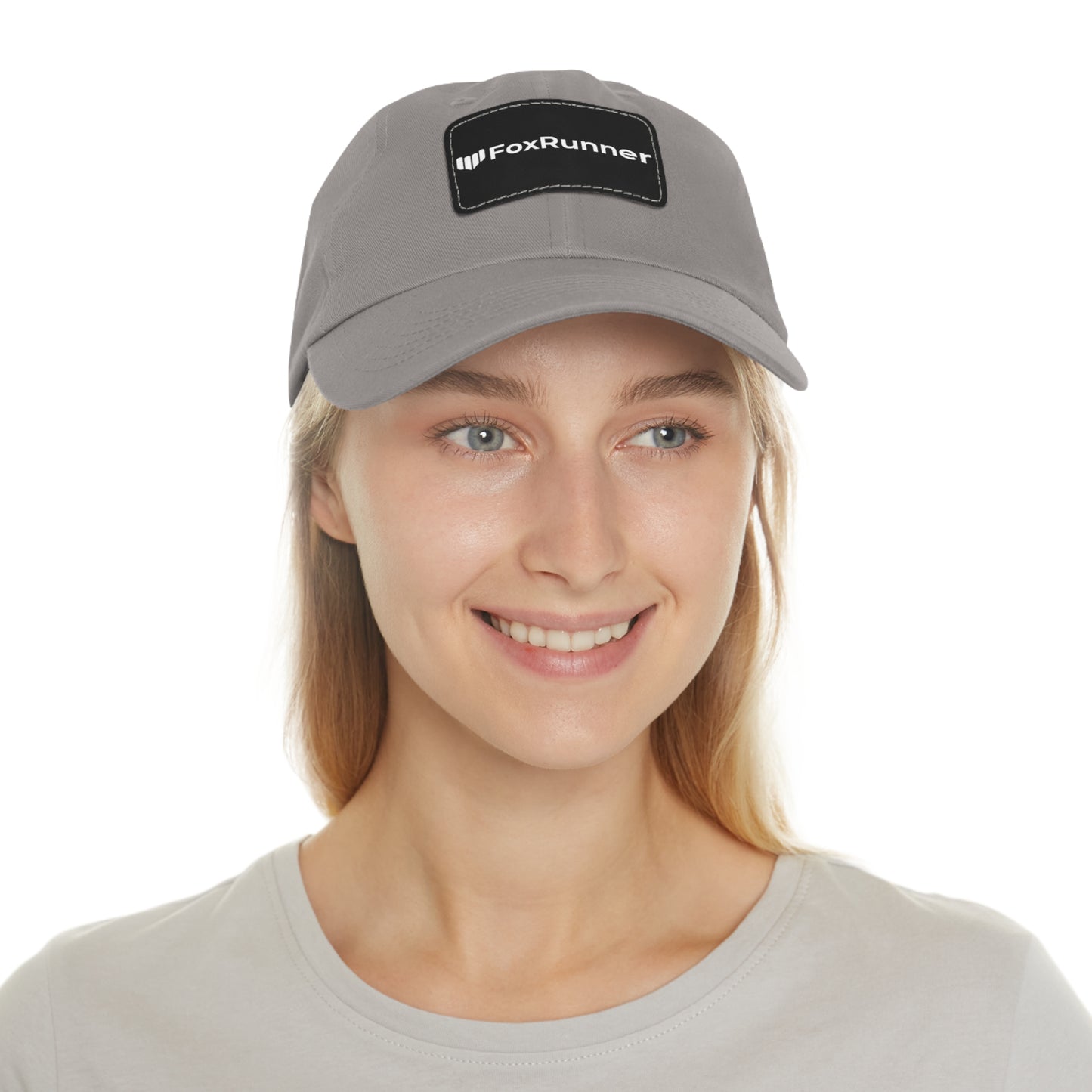 FoxRunner Leather Patch Hat — Casual Adjustable Baseball Cap