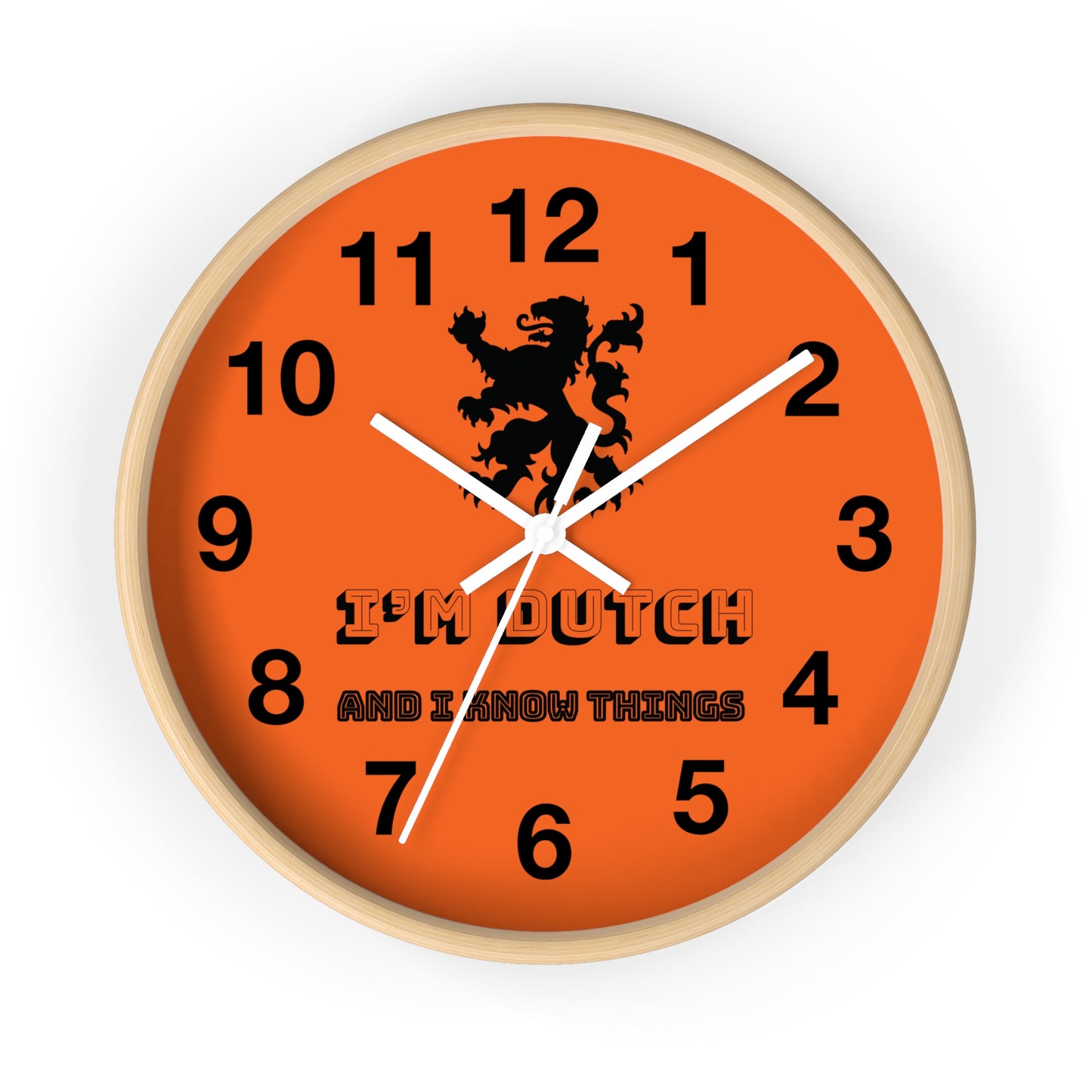 I’m Dutch and I Know Things Wall Clock, Home Decor for Dutch Culture Lovers, Unique Clock Gift for Netherlands Lovers, Modern Art Clock, Flag Inspired Design