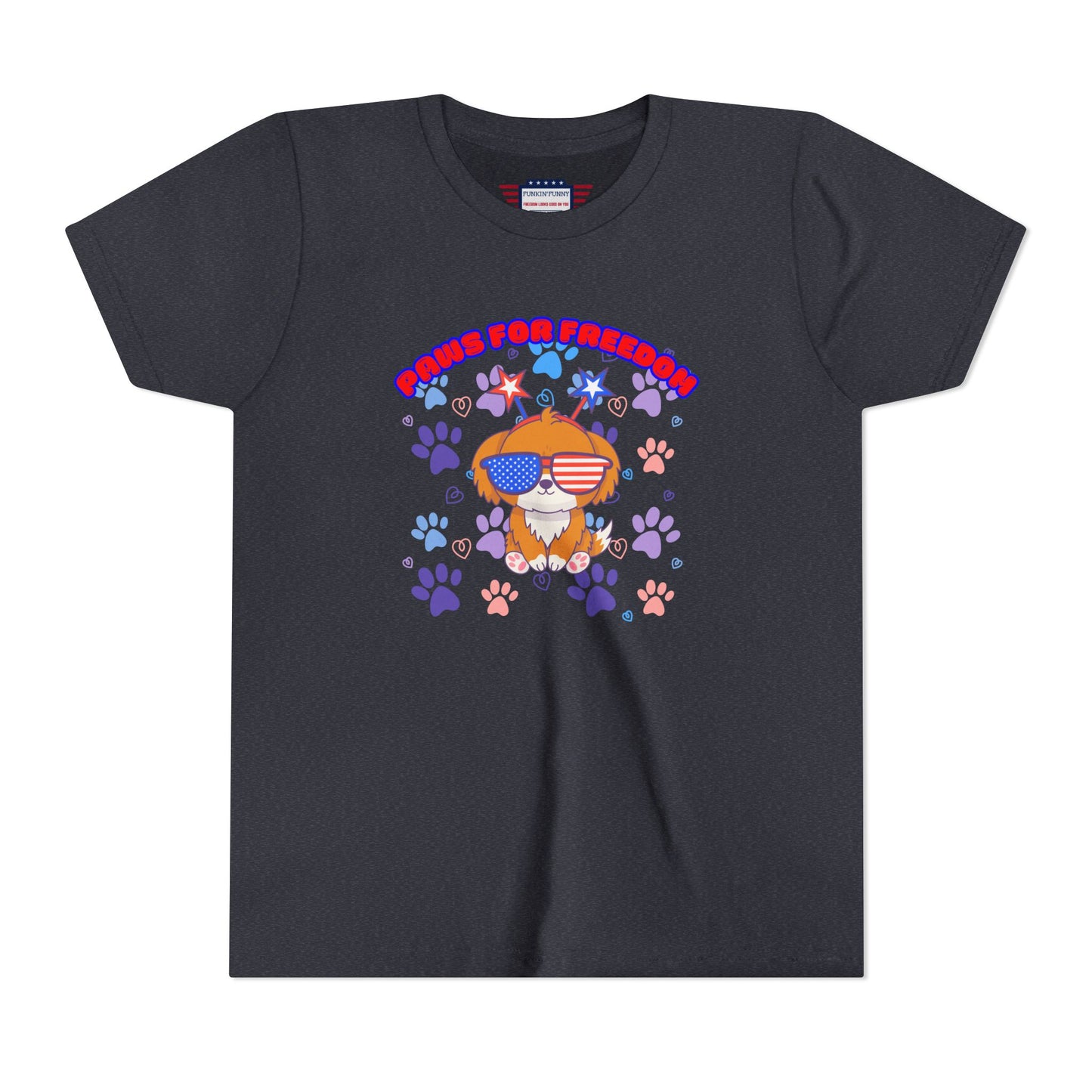Youth - 'Paws for Freedom' Unisex Classic Tee - Celebrate Pets & Patriotism