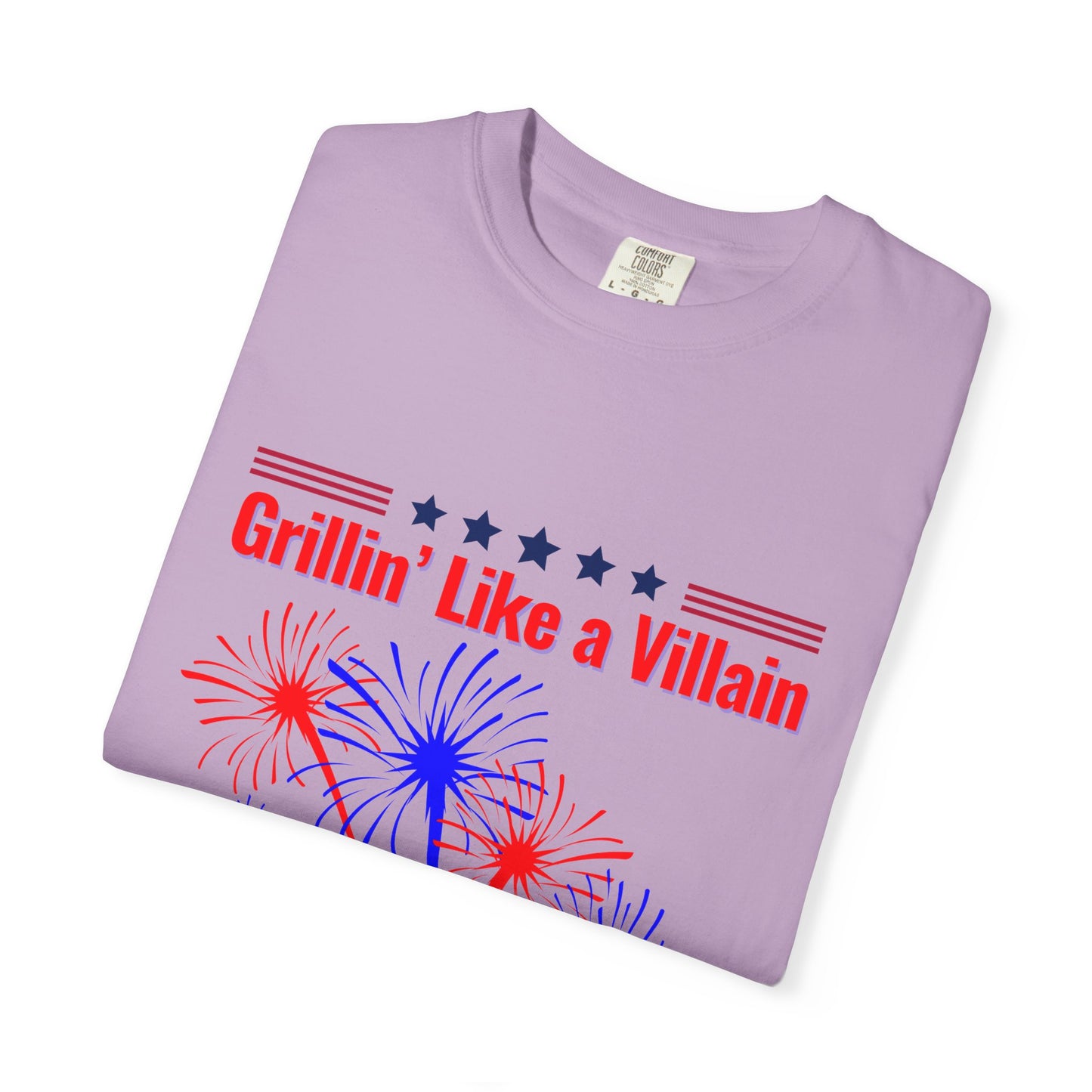 Grillin' Like a Villain Unisex T-Shirt | Patriotic BBQ Tee with Eagle Design