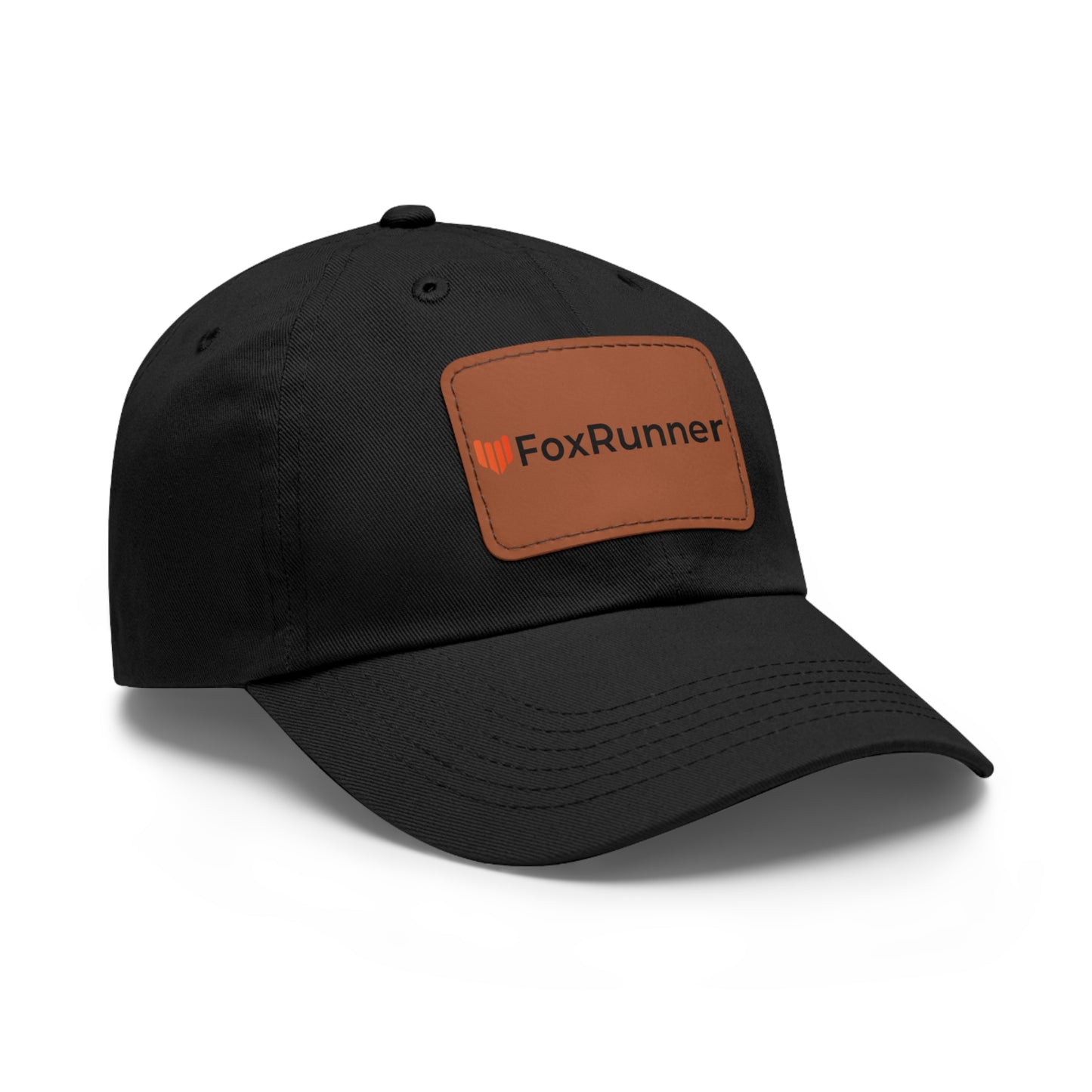 FoxRunner Leather Patch Hat — Casual Adjustable Baseball Cap