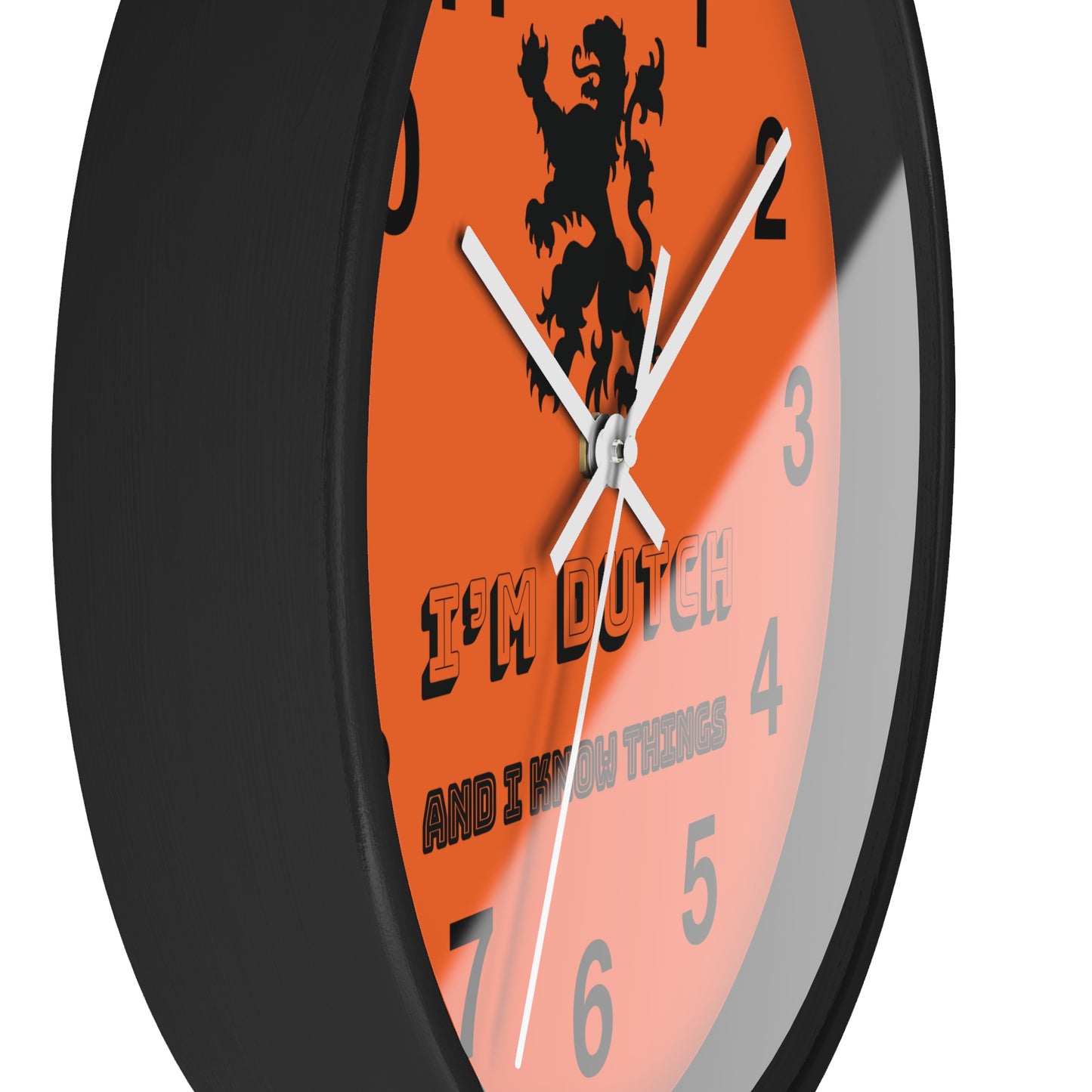 I’m Dutch and I Know Things Wall Clock, Home Decor for Dutch Culture Lovers, Unique Clock Gift for Netherlands Lovers, Modern Art Clock, Flag Inspired Design