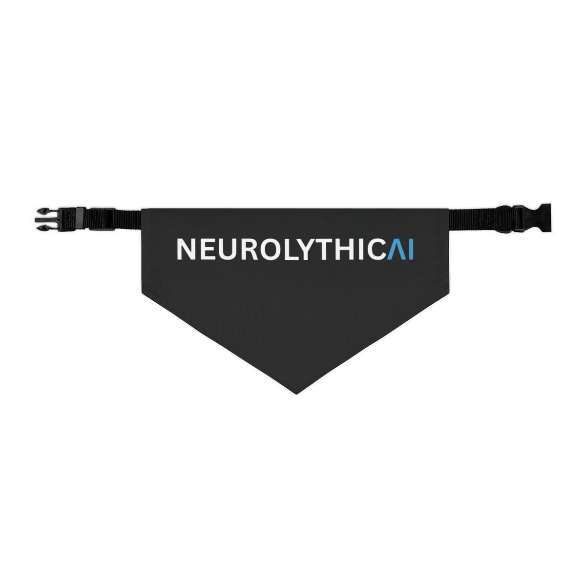 Pet Bandana — 'NEUROLYTHICAI' Black Logo Dog & Cat Collar Accessory
