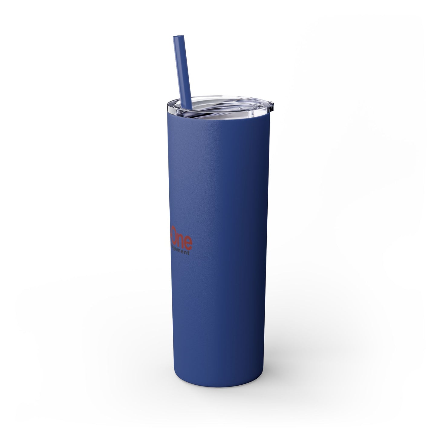 Skinny 20oz Tumbler with Straw — All-In-One Community Management Logo One sided