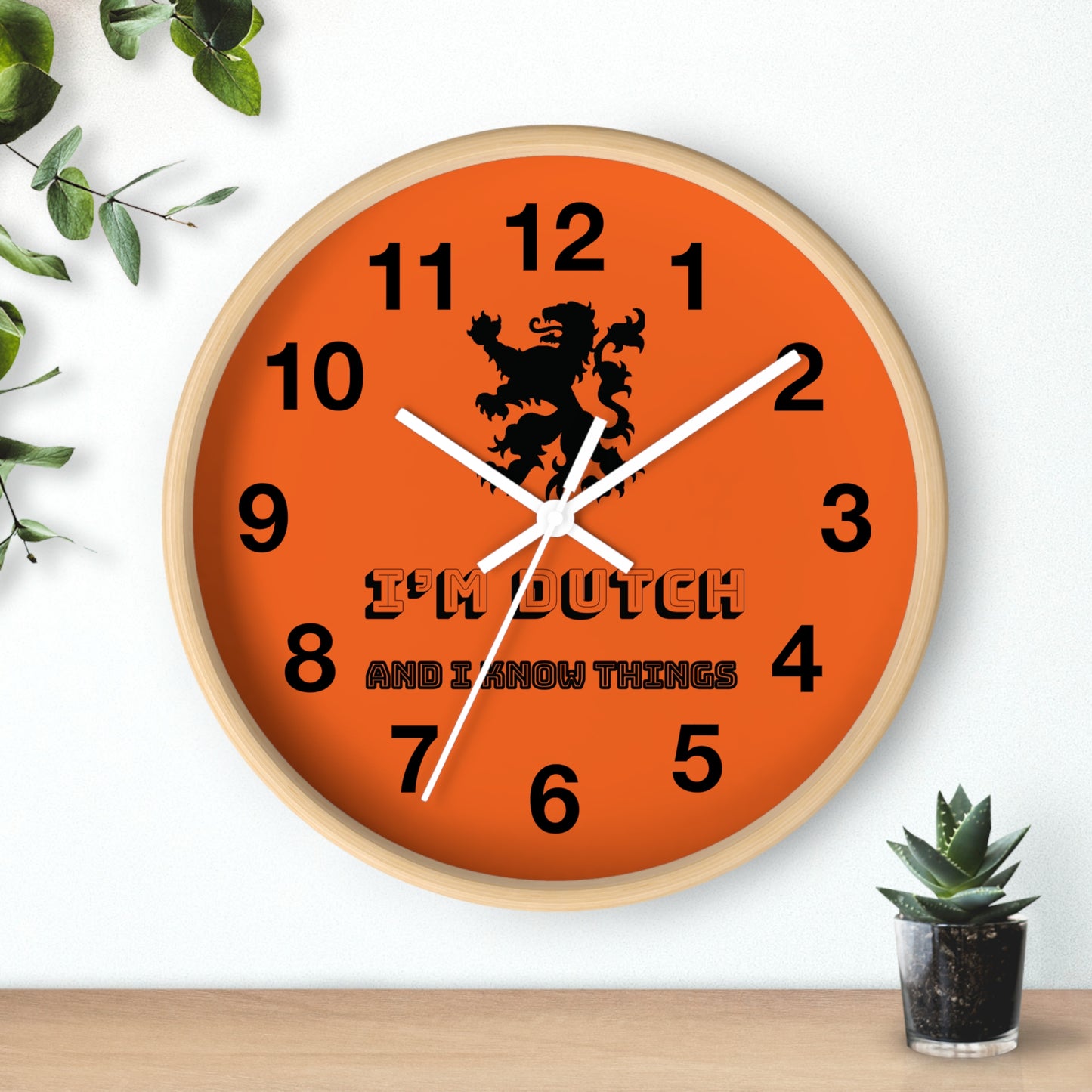 I’m Dutch and I Know Things Wall Clock, Home Decor for Dutch Culture Lovers, Unique Clock Gift for Netherlands Lovers, Modern Art Clock, Flag Inspired Design