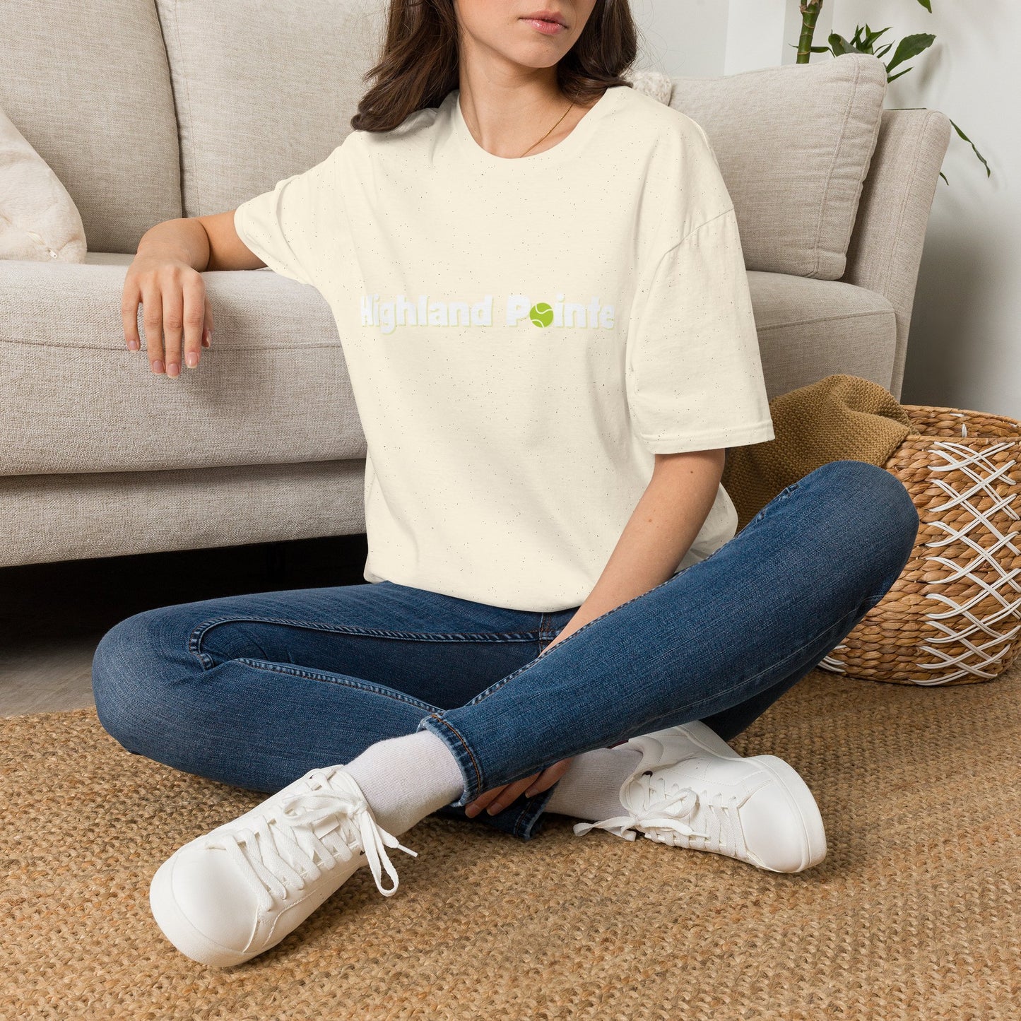 T-Shirt — Minimal 'Highland Smile' Logo Tee (Small Green Emblem)