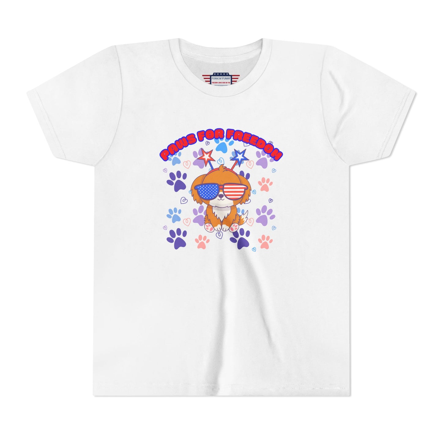 Youth - 'Paws for Freedom' Unisex Classic Tee - Celebrate Pets & Patriotism