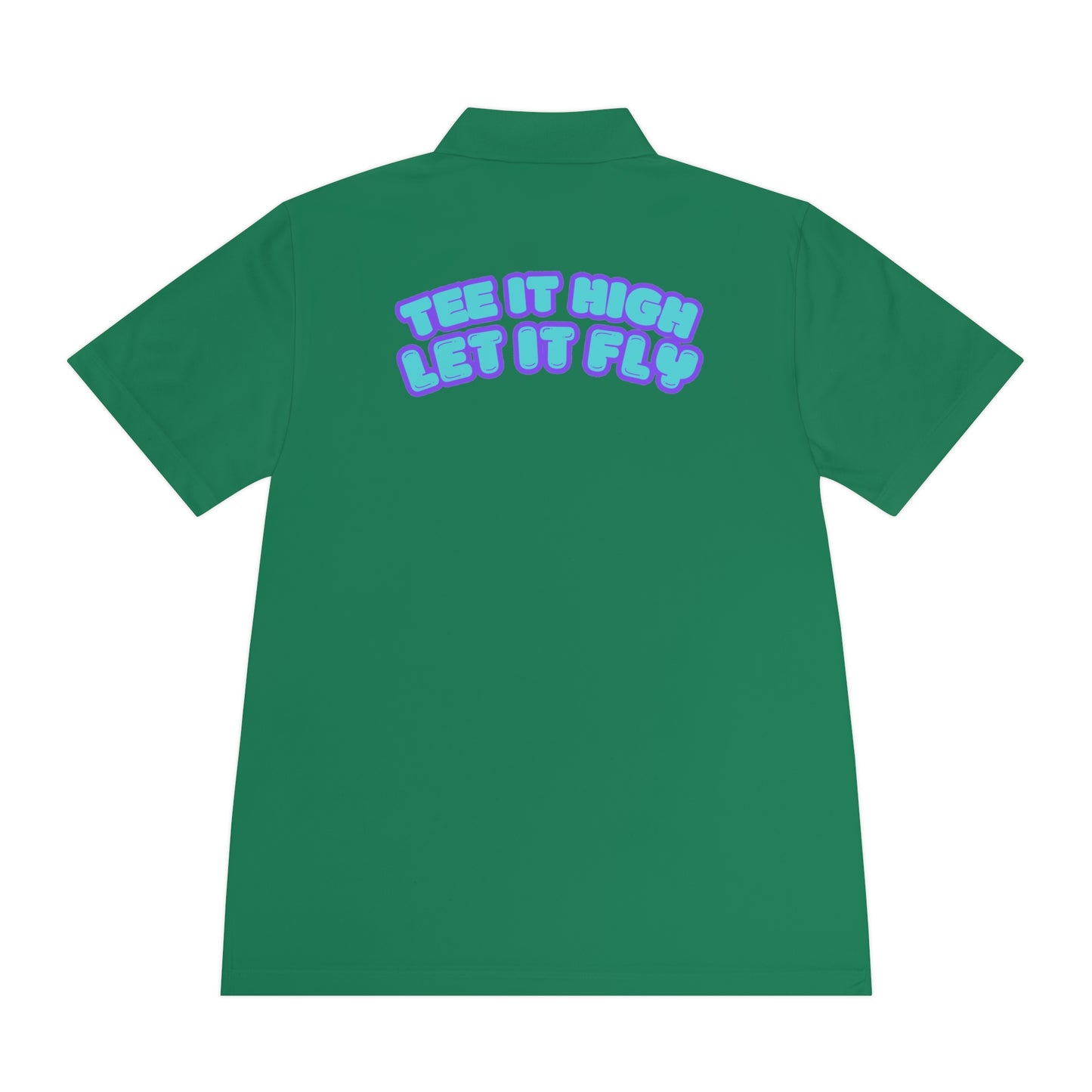 Tee-bone - Golf Polo Shirt with 'Tee It High, Let It Fly' Design