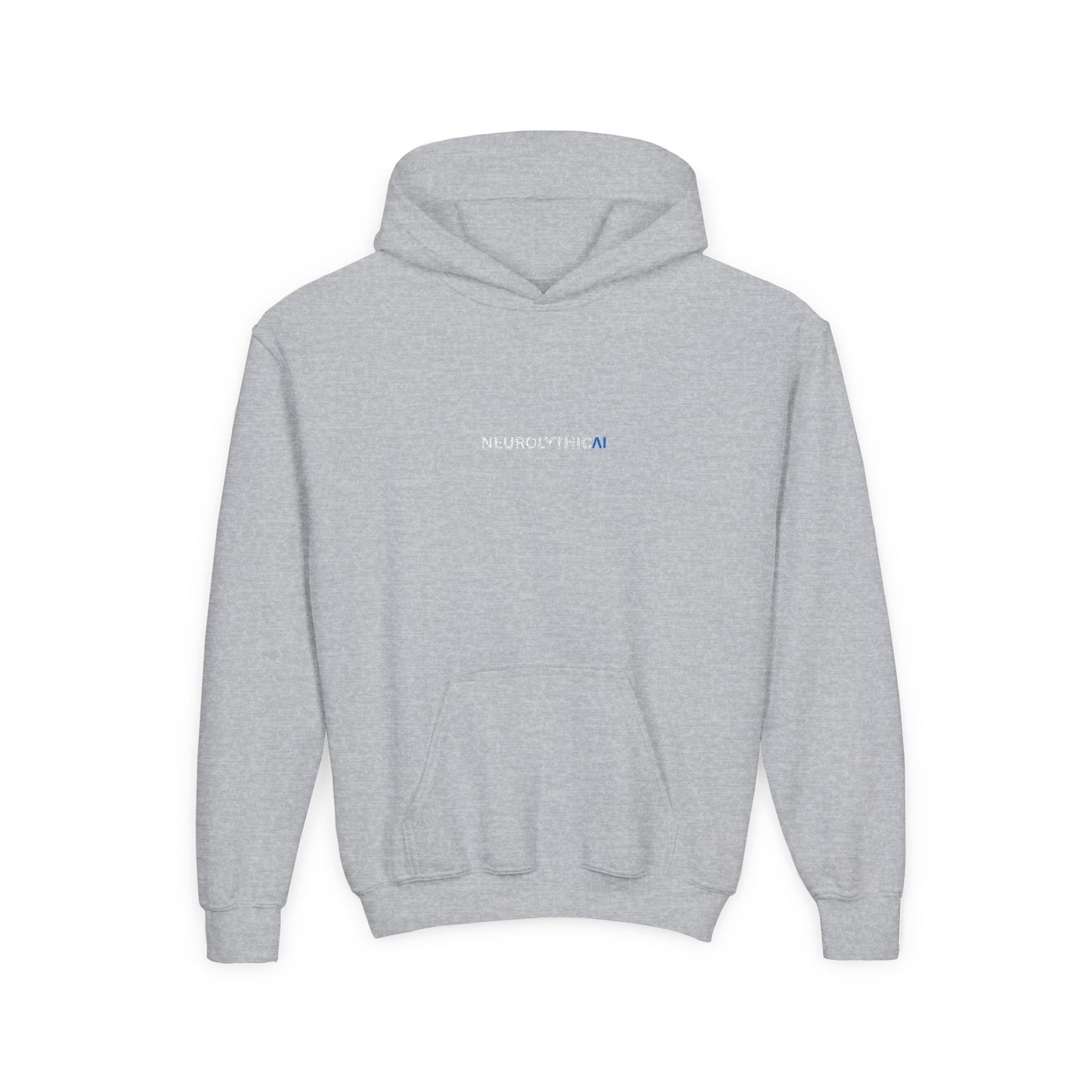 Youth 'NEUROLYTHICAI' Hoodie — Minimal Tech Logo Pullover for Kids
