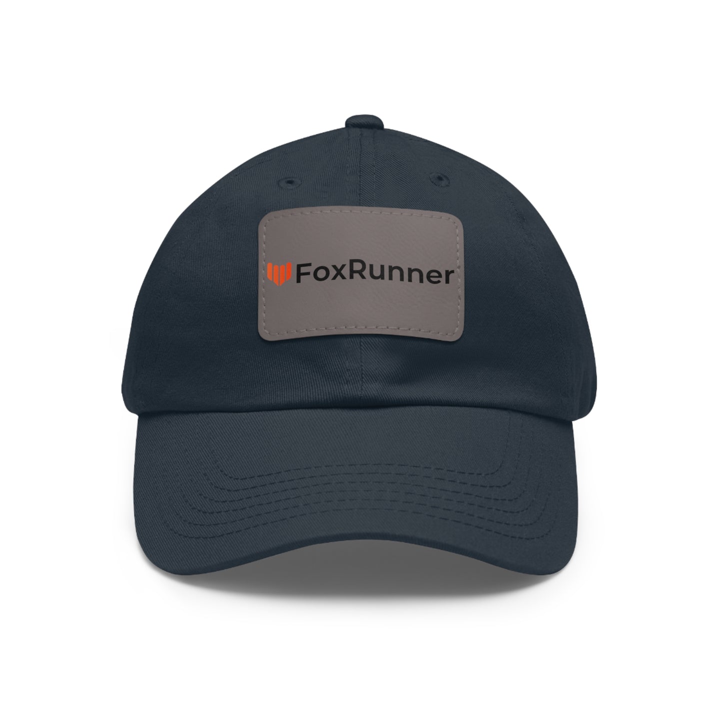 FoxRunner Leather Patch Hat — Casual Adjustable Baseball Cap